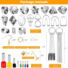 169Pcs Polymer Clay Cutters Kit for Clay Earrings/Sculptures/Ceramics/Cookie etc