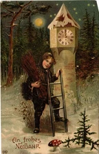 PC CHIMNEY SWEEPER HAPPY NEW YEAR (a73916)