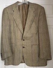 Vintage Burberrys' Men's Herringbone Two-Button Suit Jacket Sport Coat Blazer