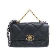 Chanel Chanel 19 Lambskin Shoulder Bag Women Black One Size 651102