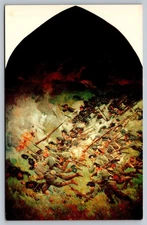 New Market Battle Painting VMI Civil War Art Postcard Vintage