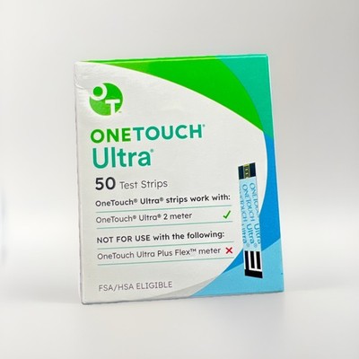 One Touch Ultra Diabetic Blood Glucose Test Strips 50 Count New Exp. 2026/10/31