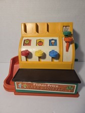 Vintage 1974 Fisher Price Toy Cash Register