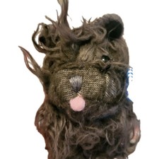 Wizard Of Oz Dorothy's Dog Toto in Basket Halloween Cosplay Prop Gray Plush