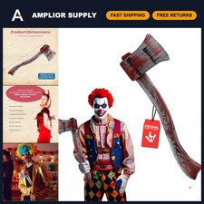 Morphing Fake Axe Prop - 24" Lumberjack Halloween Costume Accessory, Plastic Wea