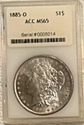 1885 O Morgan ACC-M65 beautiful coin BU very clean free shipping Sigma tested ++