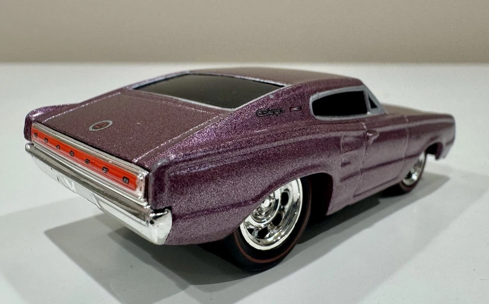 1/64 Scale Muscle Machines 1966 Dodge Charger 426 HEMI Pink Diecast - Image 2 of 4