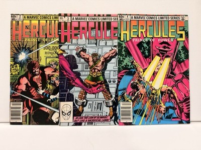 Hercules Prince of Power #2-4 Marvel Comics 1982 Limited Series Comic Lot, CK6