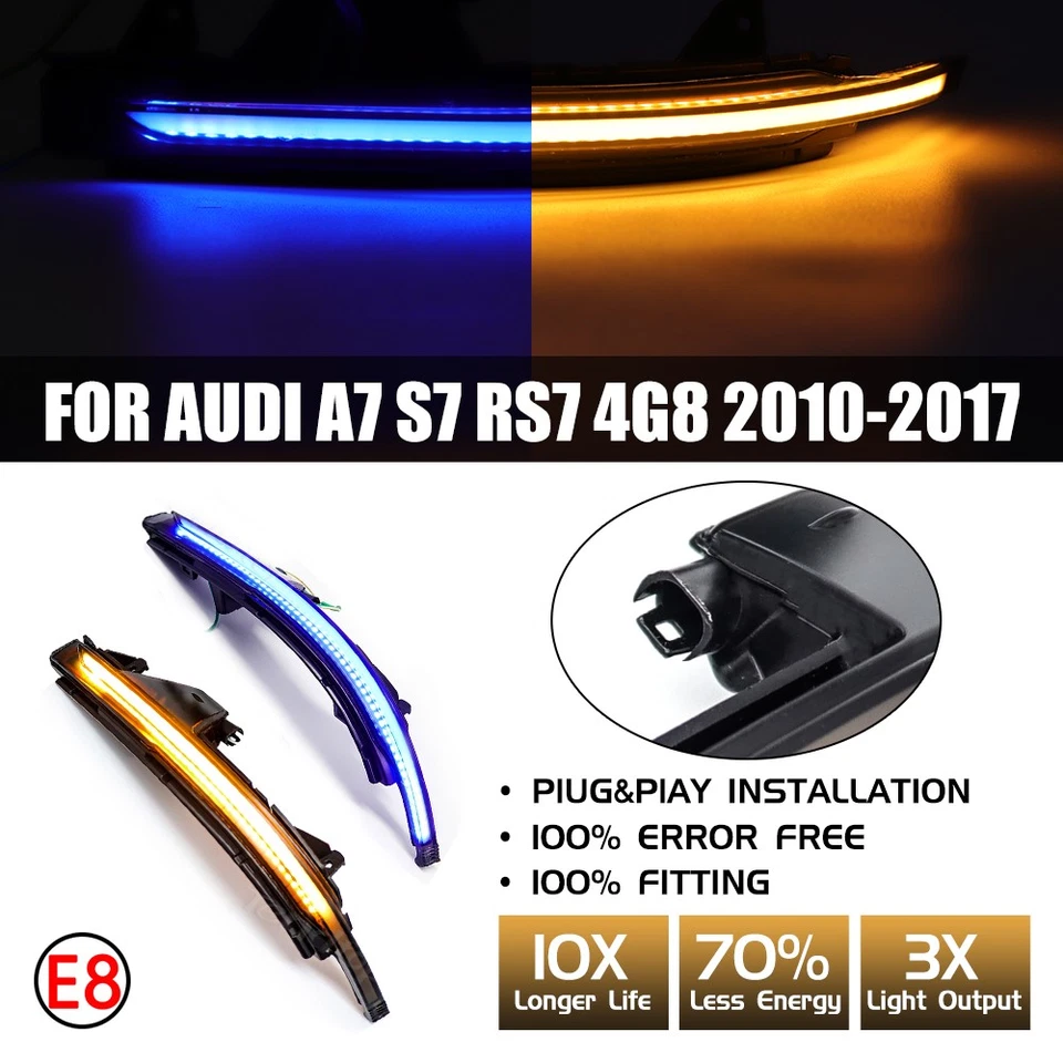 Intermitente indicador de luz de giro LED dinámico para Audi A7 S7 RS7 4G8 2010-2017 Foto 3 de 4
