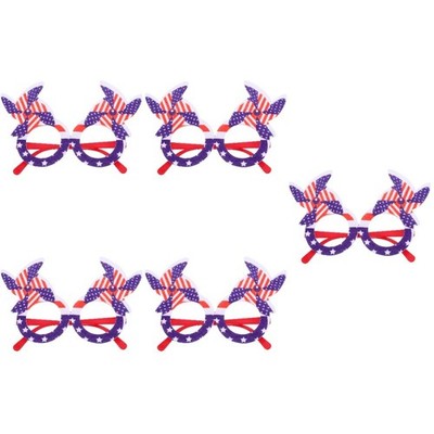 Reusable Independence Party Glasses Multi Color Patriotic Photo Props