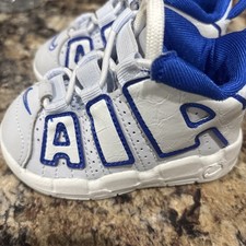 Nike Air More Uptempo TD 'White Royal Blue ' Toddler's Size4C