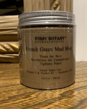 ORGANIC Purest French Green Mud Mask Deep Cleansing Vitamin C E HYALURONIC ACID