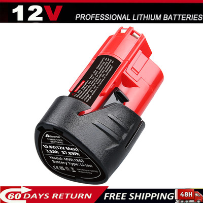 Akku Für Milwaukee M12B 12V Li-ion 3,5Ah M12B2 M12 M12B3 48-11-2430 48-11-2411