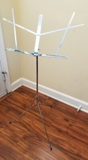 The Hamilton No 400-N Folding Chrome Music Stand - Preowned but Good Condition 