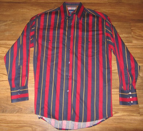 Wrangler Mens Button-Down Shirt, Red 