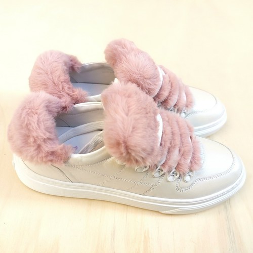 Hogan n. 38, modello H365 in pelle colore bianco perlato e pelliccia rosa.  | eBay