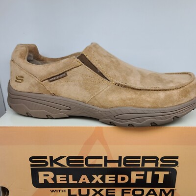 Skechers Creston Garvis Men's Size 8 Relaxed Fit Faux Fur Slip On Shoes