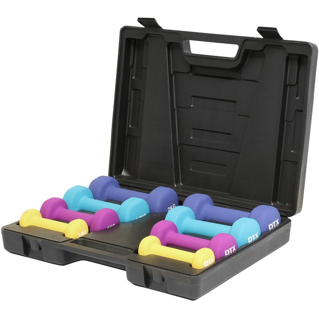 DTX Fitness DTX233 10kg Dumbbell Hand Weight Set with Carry Case for sale online eBay
