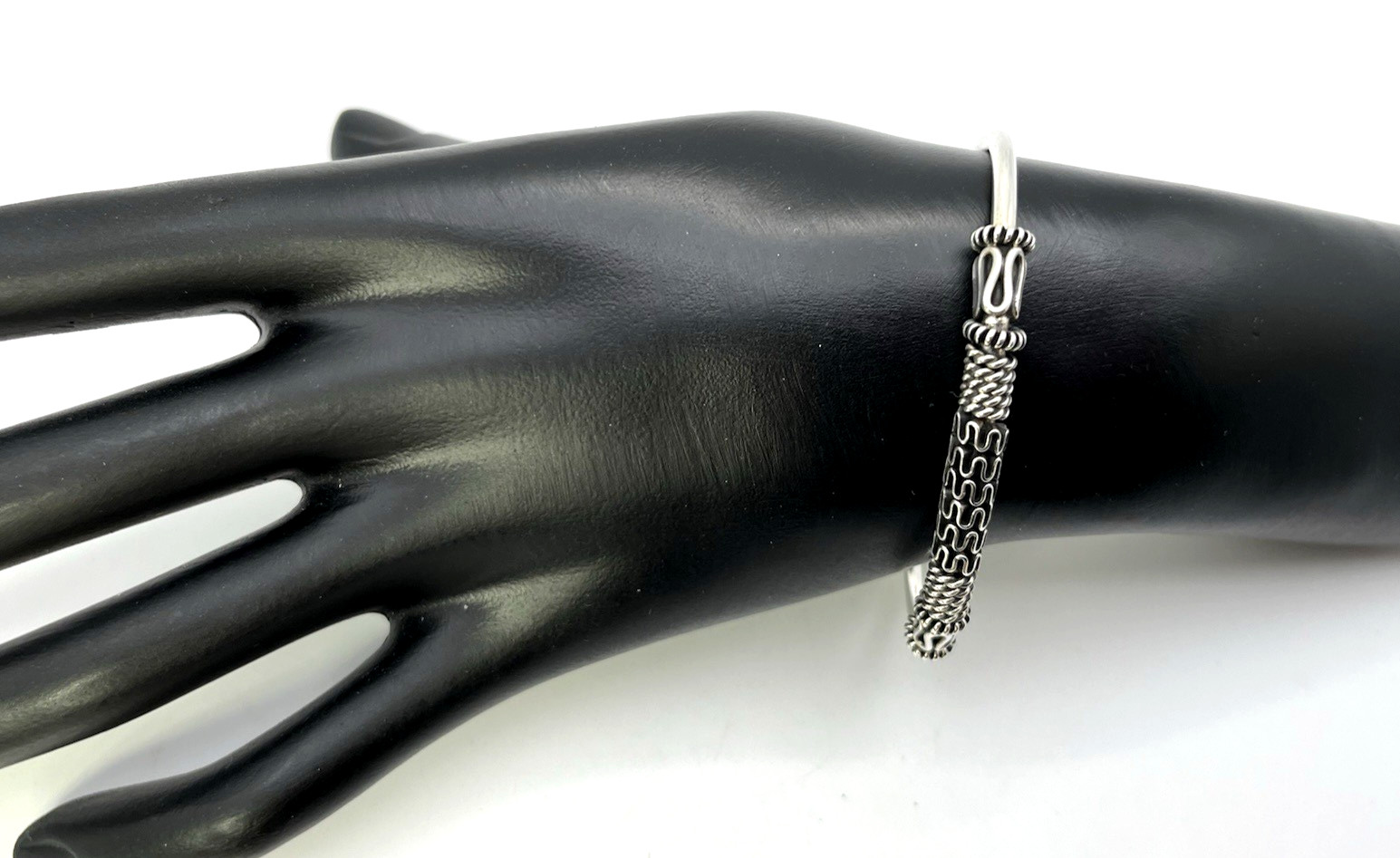 BYZENTINE Solid Sterling Silver 925 CUFF BANGLE B… - image 5