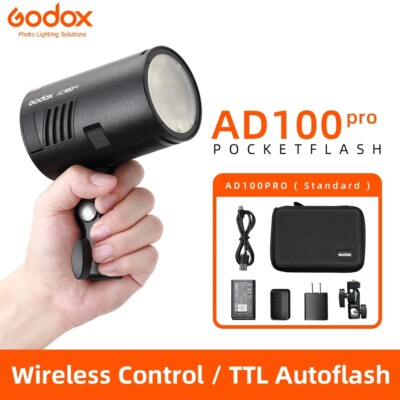 Godox AD100Pro 100ws TTL 2,4g HSS 1/8000s Taschen blitzlicht Outdoor Flash 