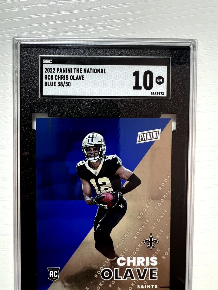 2022 Panini THE NATIONAL Chris Olave RC #RC8 Rookie GEM MINT SSP SP SGC 10 - Image 2 of 4