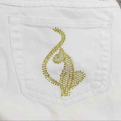 Jeans Capri Baby Phat Taille 3 - Bleu Délavé - état Neuf Avec étiquettes