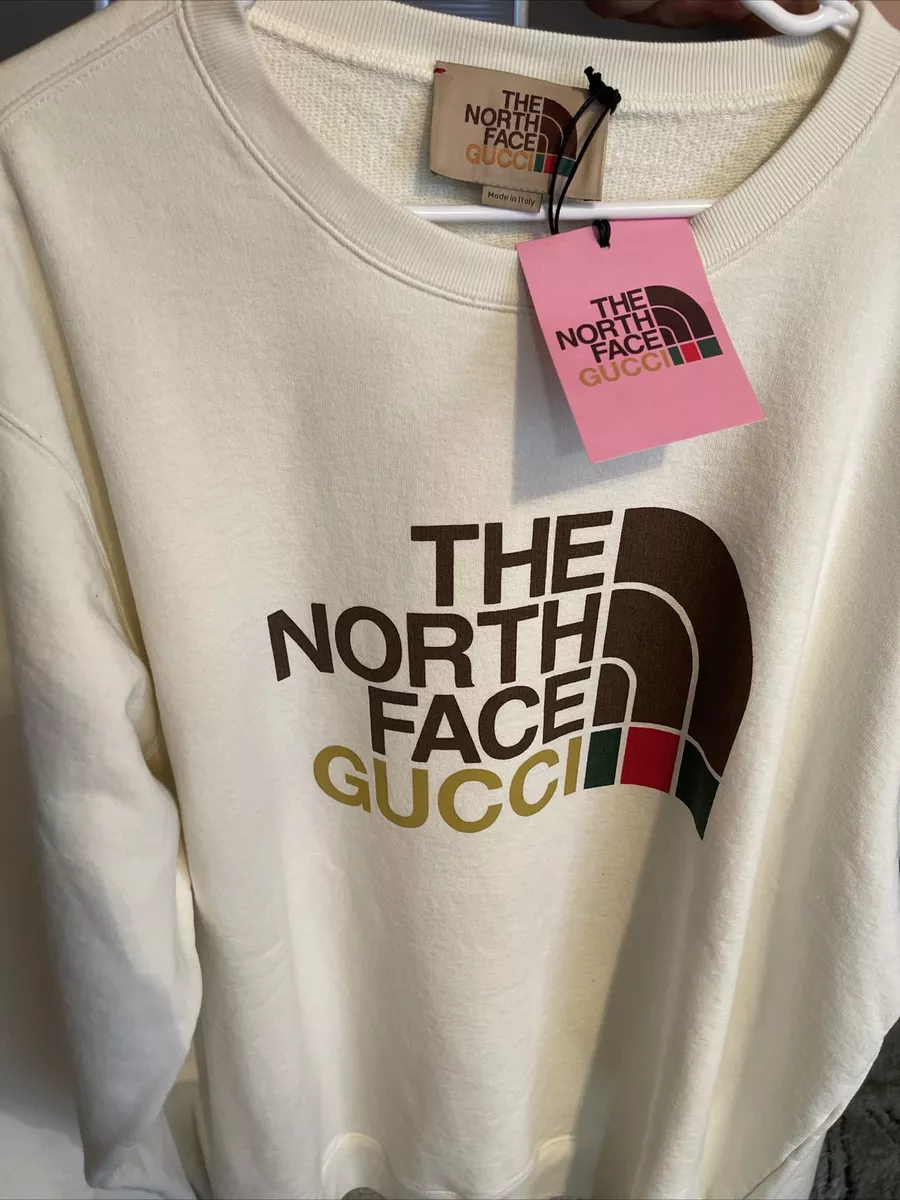 gucci x the north face cotton sweater size xxl 100% authentic brand new