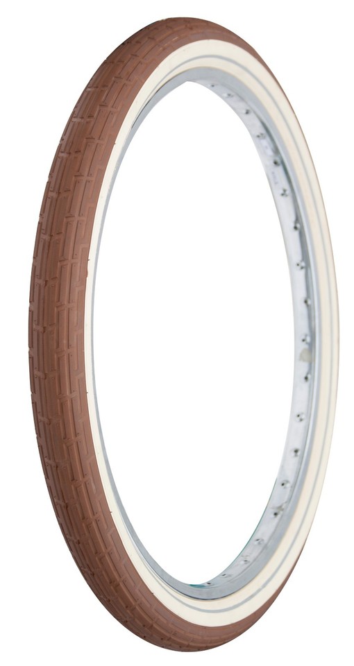 Deli Tire 26 x 2.35 Folding Bead, Beach Cruiser Bike Tire, Brown/Cream