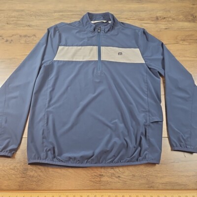 Travis Mathew Men's Large Golf Jacket Lightweight Quarter Zip