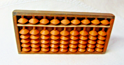 Japanese Abacus; 5.5" x 2.25"; Wooden; 9 rods, 54 beads; 34g - Picture 2 of 5