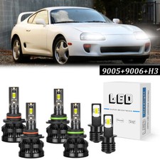 For Toyota Supra 1994-1998 6x Combo Led Hilo Beam Headlight Fog Light Bulbs