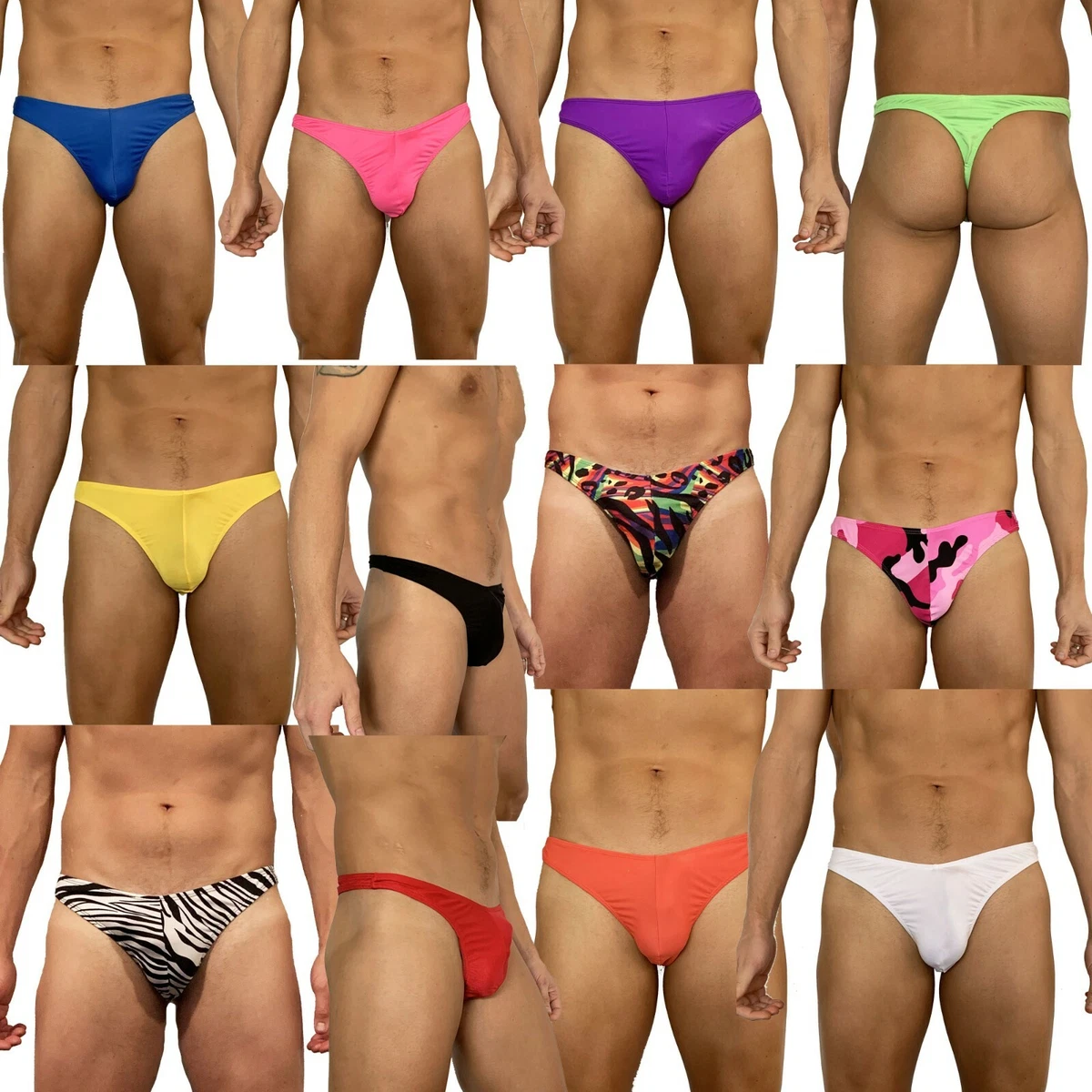 Comfortable Mens Spandex G-string, Thong, Bikini Brief Male Underwear, Jox