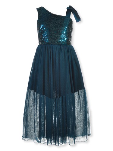 Bonnie Jean Girls' Off-Shoulder Illusion Dress