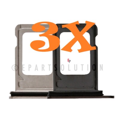 3X iPhone 11/11 Pro Max/12Min/12Pro Max/13Mini/13 Pro Max Sim Card Tray Sim Tray