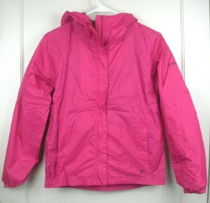 hot pink columbia rain jacket