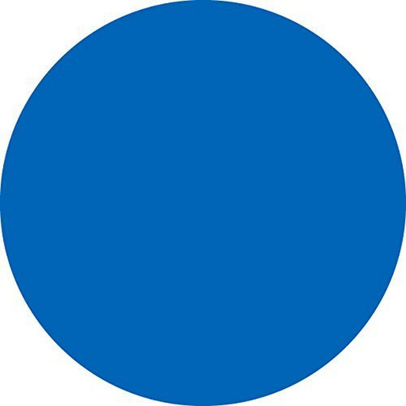 Labelmaster B4B Blank 4" Circle Paper Label, Blue (Pack of 500)