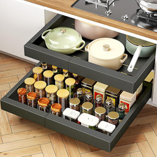 2-Pack Pull Out Cabinet Organizer, Expandable 11.8"-20.9" Pull Out Drawers for