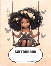 Sketchbook: Cute Butterfly Girl Sketch for Girls, Kids Teens, Adults, Artist Not
