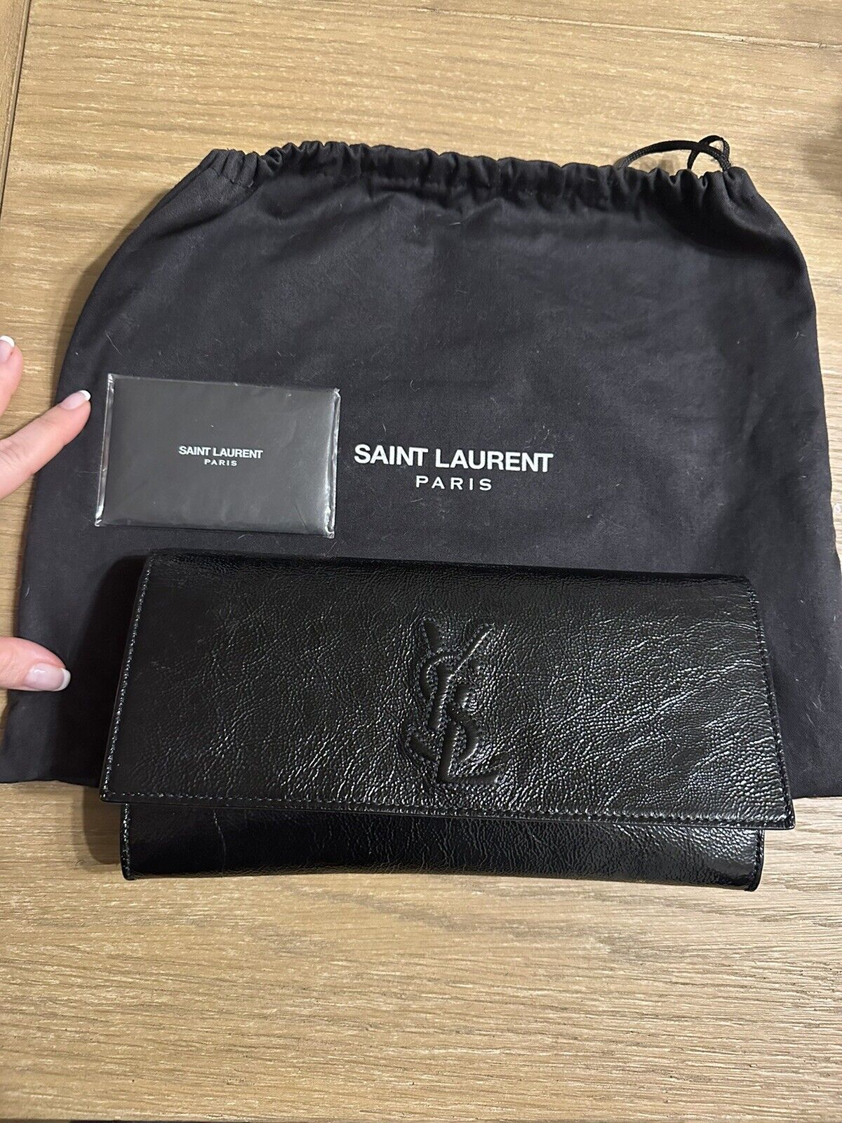 Yves Saint Laurent belle de jour black clutch - image 1