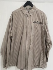 Vintage Harley Davidson Mens XL Long Aleve Embroidered Garage Mechanic Shirt