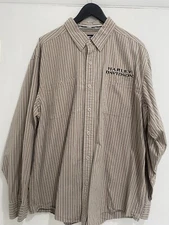 Vintage Harley Davidson Mens XL Long Aleve Embroidered Garage Mechanic Shirt