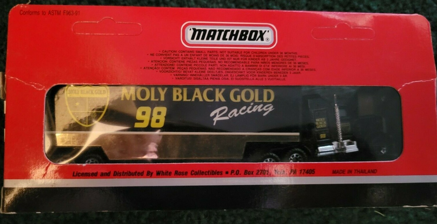 98 Moly Black Gold racing 1992 Matchbox Superstars transporter Jimmy Spencer eBay