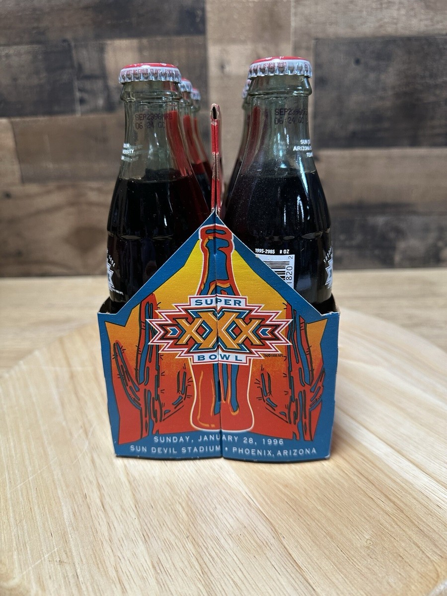 1996 Coca Cola Classic Super bowl XXX Six Pack Bottles