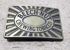 Vintage Beech-Nut Chewing Tobacco Brass Belt Buckle Western Rockabilly