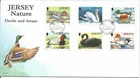 JERSEY 2004 DUCKS & SWANS SET on UNADDRESSED FIRST DAY COVER