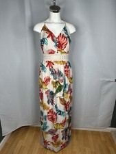 Fashion Nova Holy Slit Sleeveless Maxi Dress Ivory Floral Sexy Plus Sz 1X