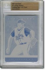 2007 Jordan Walden Rookie Printing Press Plate RC BGS 1/1