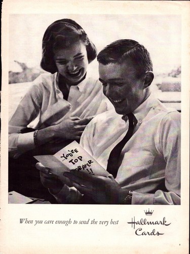 Vintage Print Ad -1960 Hallmark Cards/Sunbeam Electric Shaver - 第 1/2 張圖片