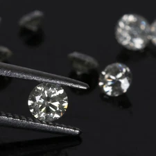 2pcs 0.2ct Round Cut Loose Natural Diamond Certified Diamond Color-I Clarity-VS1