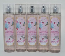5 BATH BODY WORKS STRAWBERRY SNOWFLAKES FINE FRAGRANCE MIST SPRAY 8 OZ LARGE